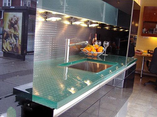厨房玻璃钢台面装修设计案例及效果图