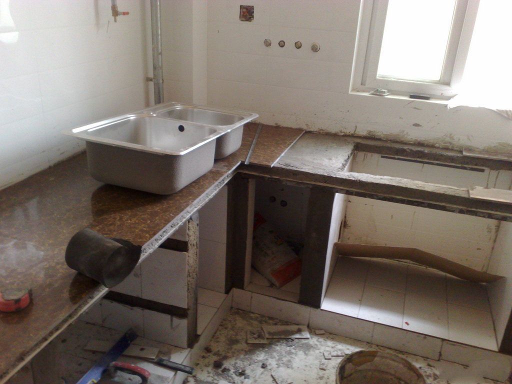 自制砖头厨房橱柜装修设计全过程及步骤图
