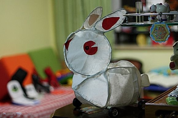 家居diy:元宵节兔子灯笼制作方法