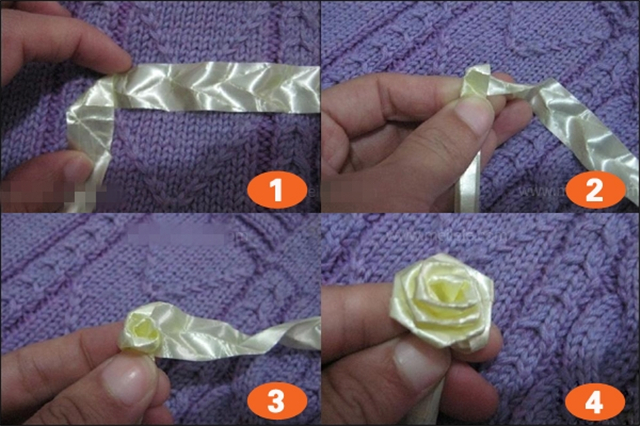 图彩带玫瑰花的折法彩带玫瑰花的折法图解