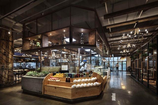 海鲜主题创意餐厅装修设计效果图案例