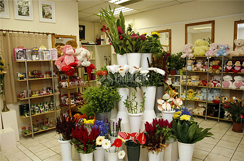 平米花店装修效果图 时尚温馨的小型花店设计案例