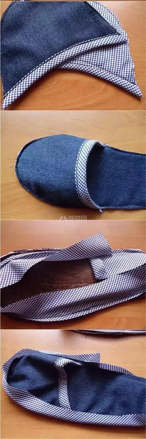 家居DIY：破舊牛仔褲DIY暖暖拖鞋