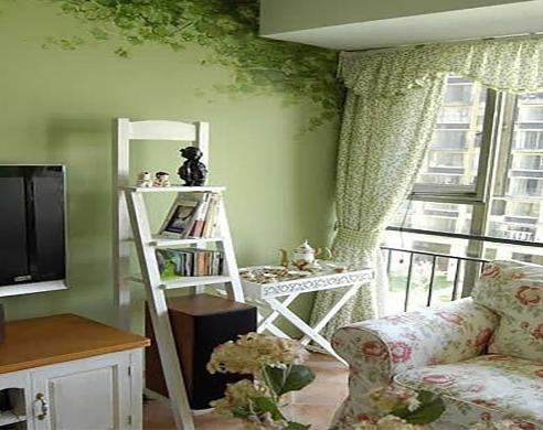 豆绿色卧室装修 演绎别致派生活