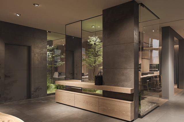 将绿植与自然材料搬进公寓，打造精致和大气的极简主义室内空间