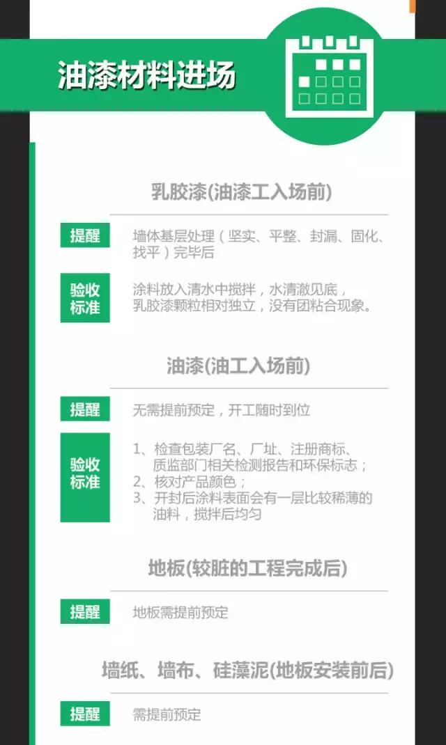 装修材料进场的顺序 装修材料进场的顺序