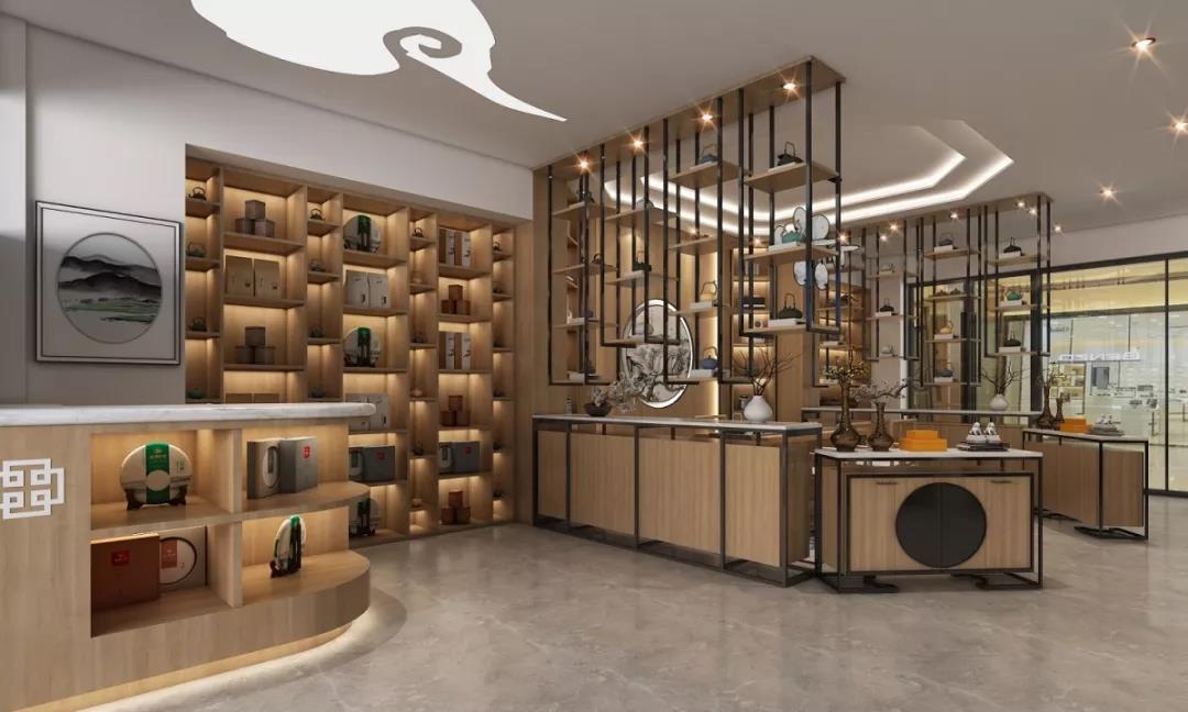 一线展厅|70平米文创展厅设计,茶香弥漫的静谧空间