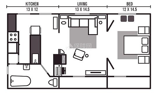 65平长房型小家 西雅图个性公寓 小户型装修,60