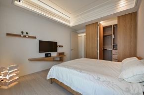 日式风格公寓卧室隐形门图片