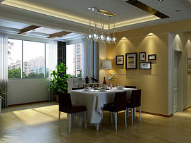108平米现代时尚风格三居室餐厅吊顶设计