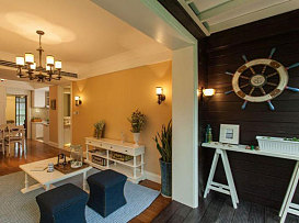 清新地中海风格两居室休闲区装修效果图