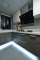 80平米三室简欧风格厨房整体橱柜设计图