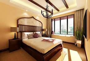 卧室东南亚风格设计效果图