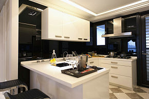 180平米温馨欧式风格厨房整体橱柜设计