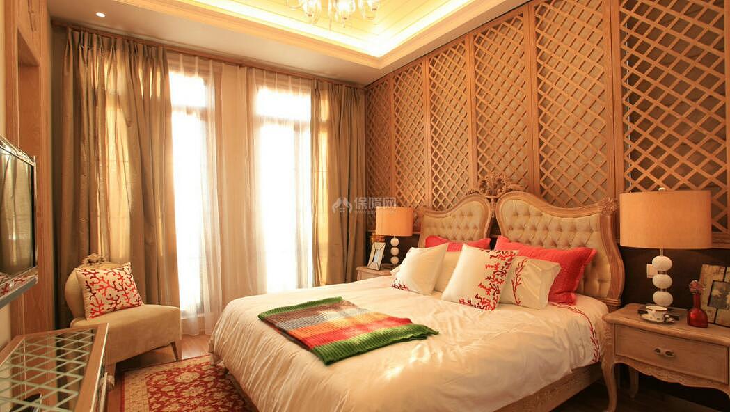 137平摩洛哥风格别墅卧室设计效果图