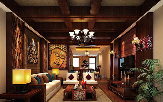 假如你喜欢东南亚风格 那么这组客厅装修效果图不可错过