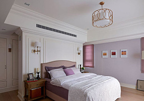 粉紫色卧室效果图