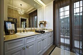 清透明亮卫生间洗手台设计
