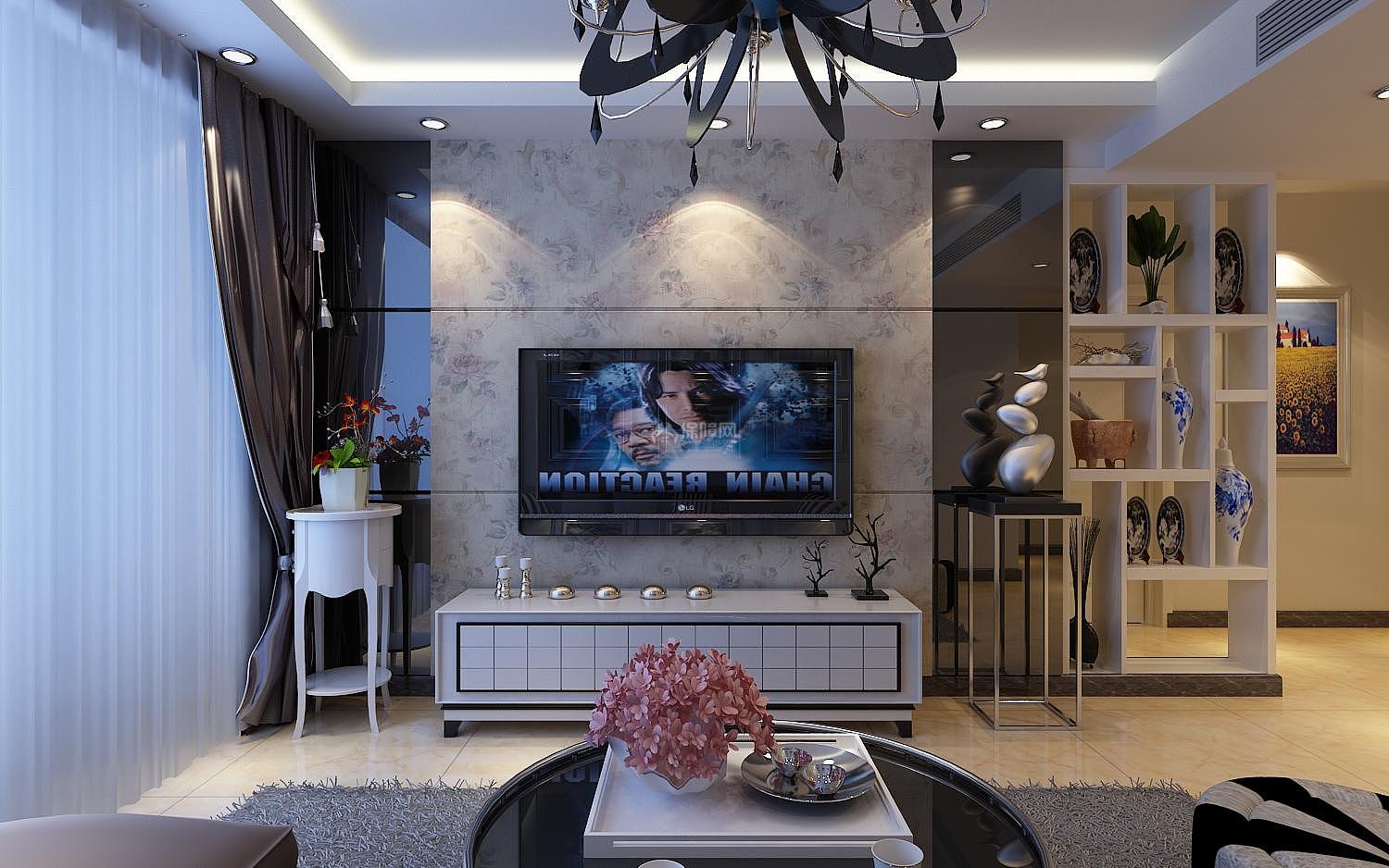 地中海风格客厅电视背景墙设计