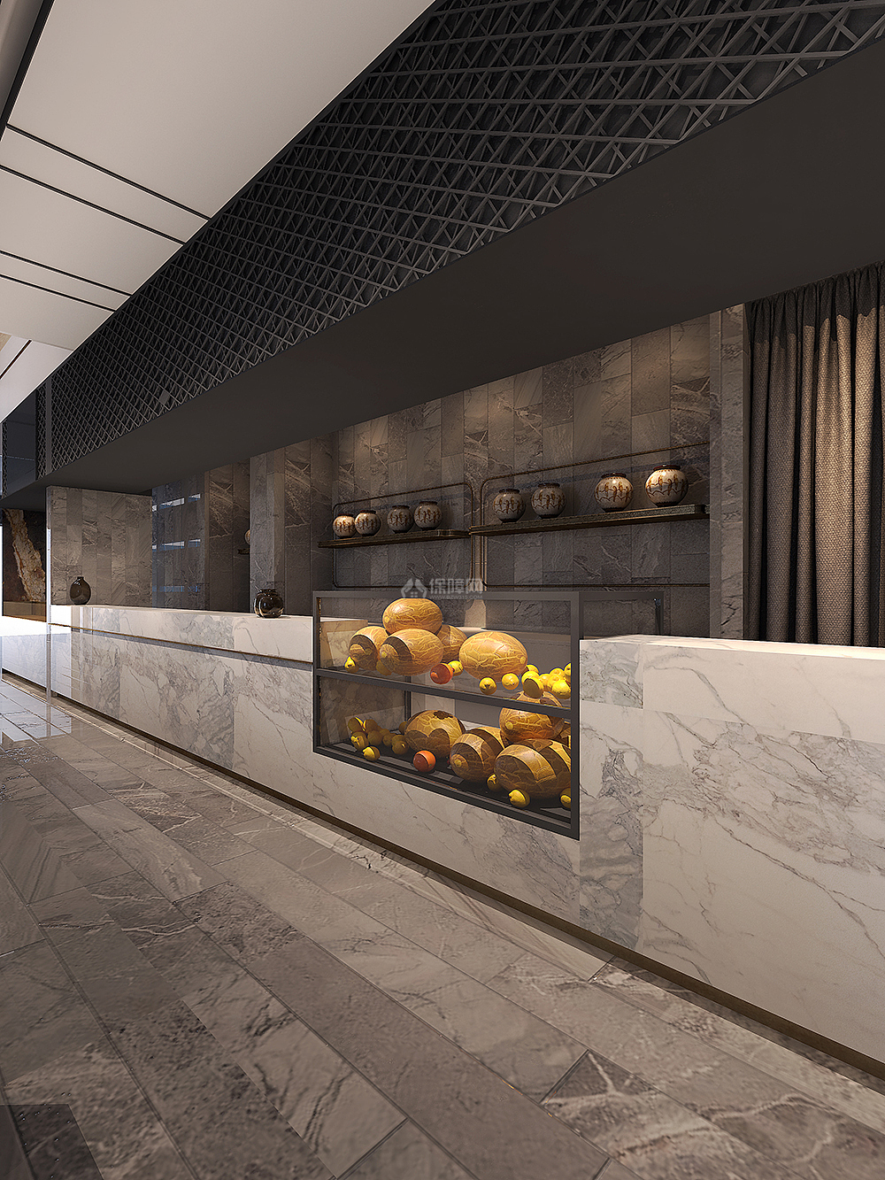 海上明月中式餐厅大厅装修效果图