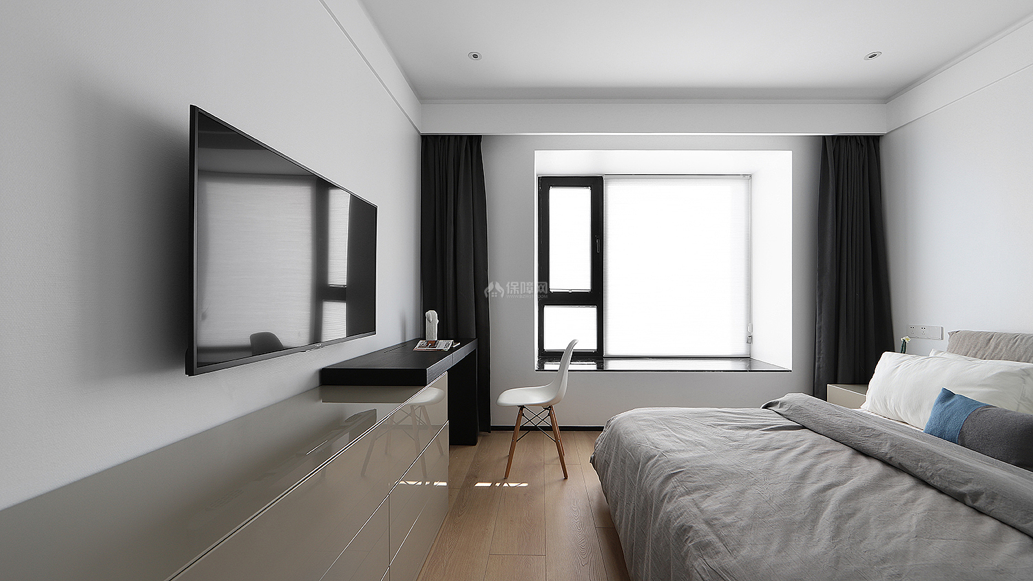 160平时尚现代三居卧室整体效果图