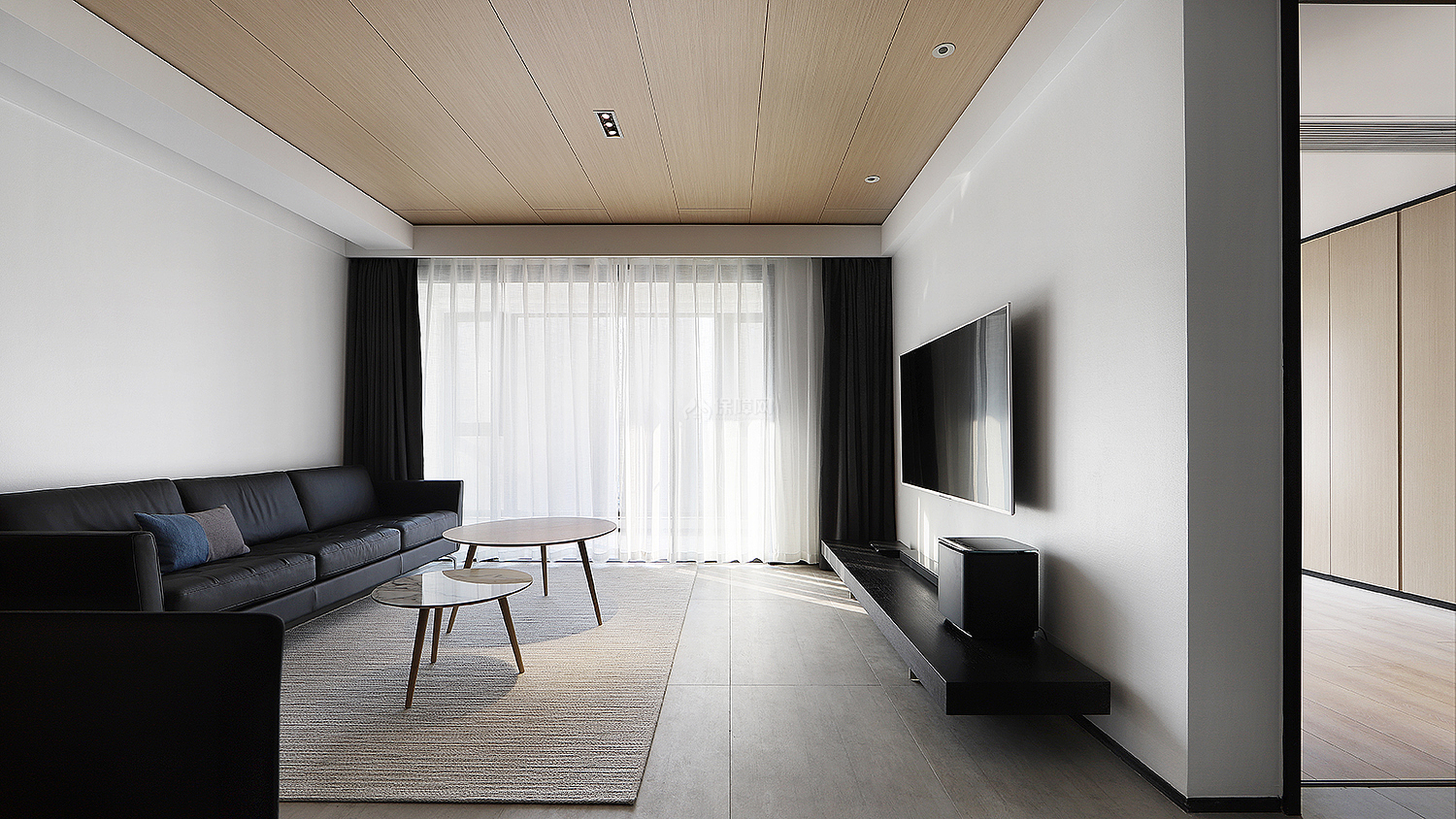 160平时尚现代三居客厅整体装修设计