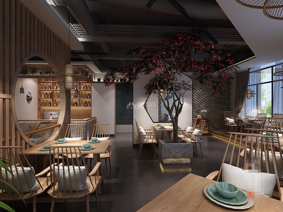 餐饮空间棕色(原木色) 成都蓉城小馆中式餐厅包间装修效果图 设计