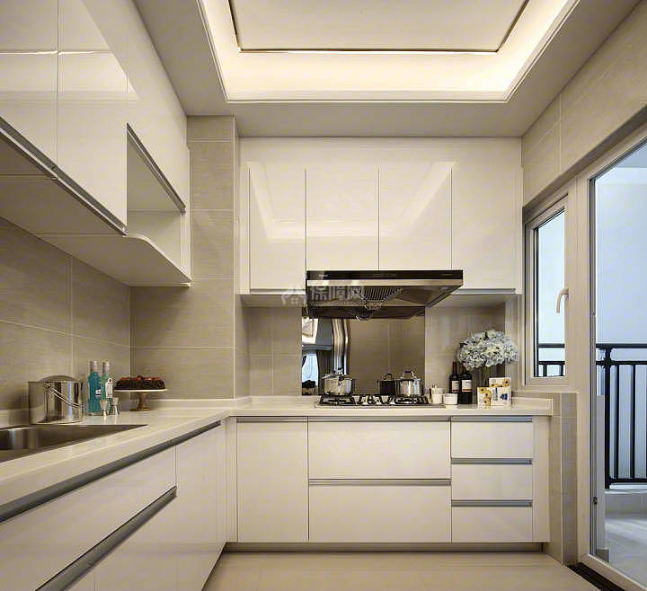 120m2质感现代风格厨房效果图