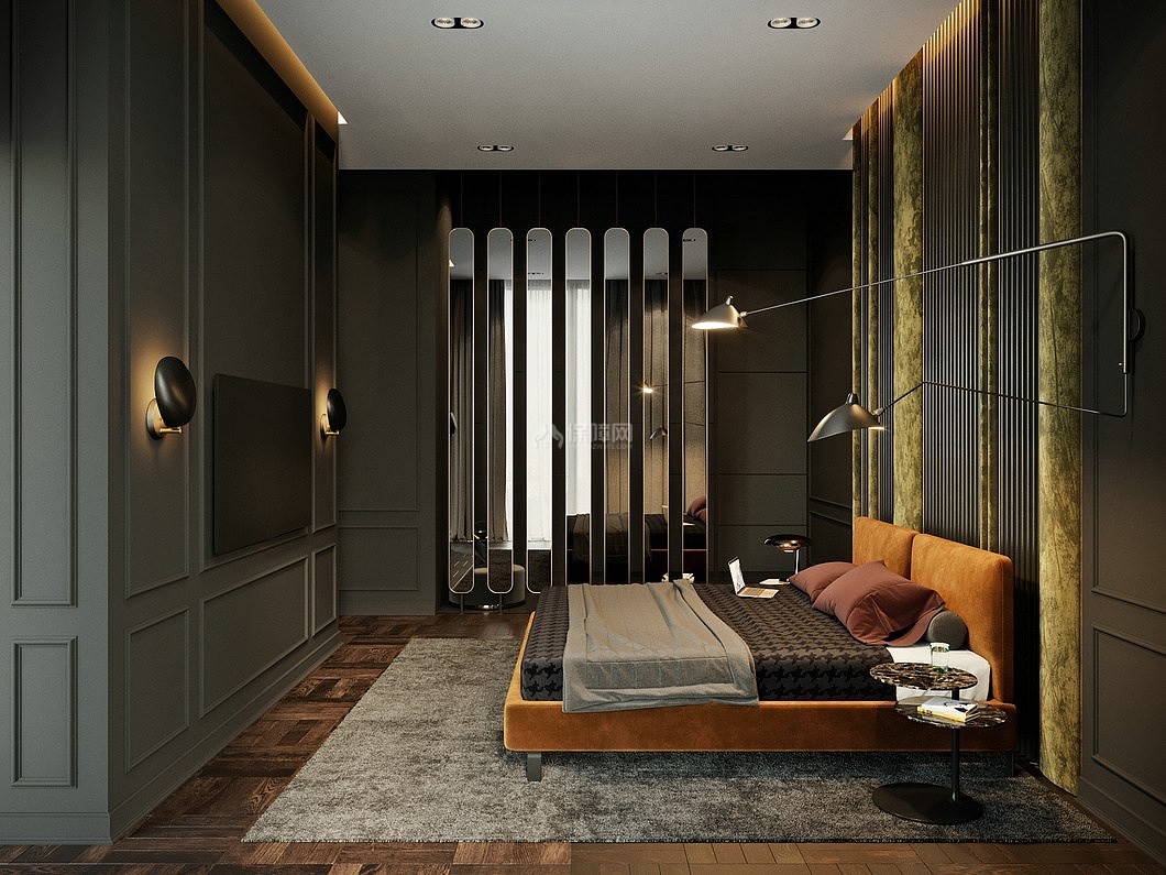 现代两居装修设计卧室效果图