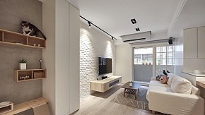 简练现代三居室客厅电视背景墙效果图 简练现代三居室客厅电视背景墙效果图