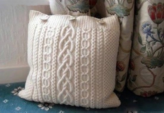 手工diy:旧毛衣改造利用 手工制作漂亮抱枕靠枕