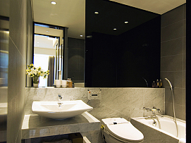 单身贵族现代一居室装修效果图之卫生间洗手台