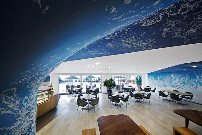 香港Breakers咖啡厅效果图之蓝色空间