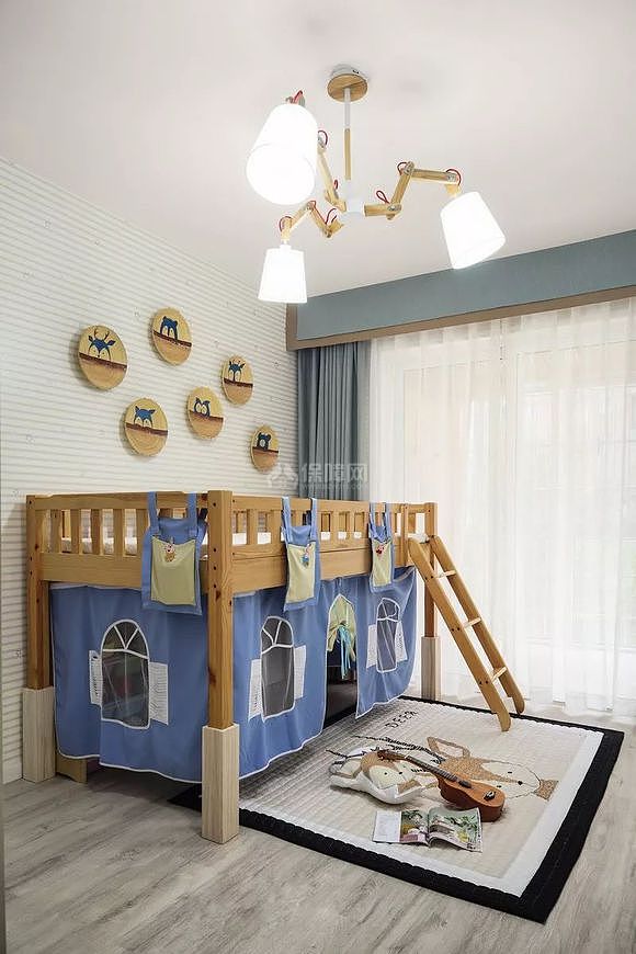 129㎡北欧风三居室儿童房组合床