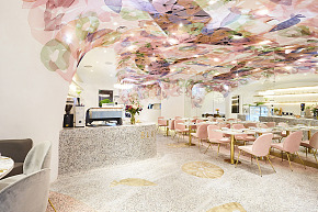 210㎡北京布鱼餐厅之用餐区整体设计效果图