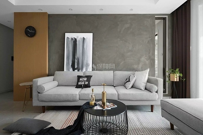 118㎡现代风格两居之沙发布置效果图