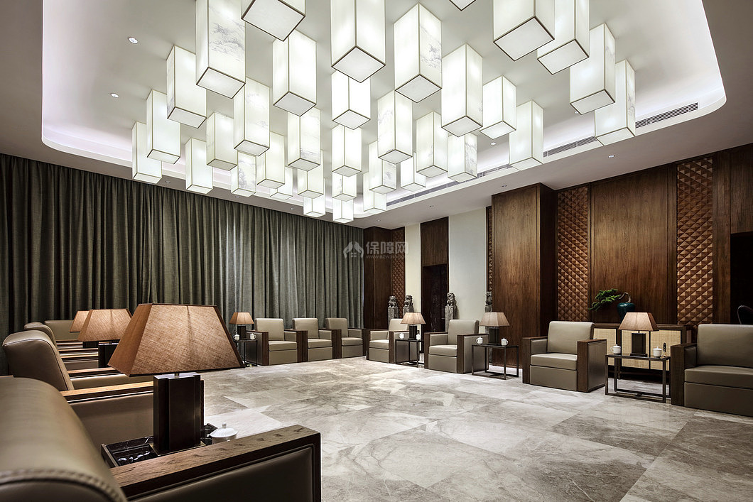 青城山尊酒店之高级会晤室设计布置效果图