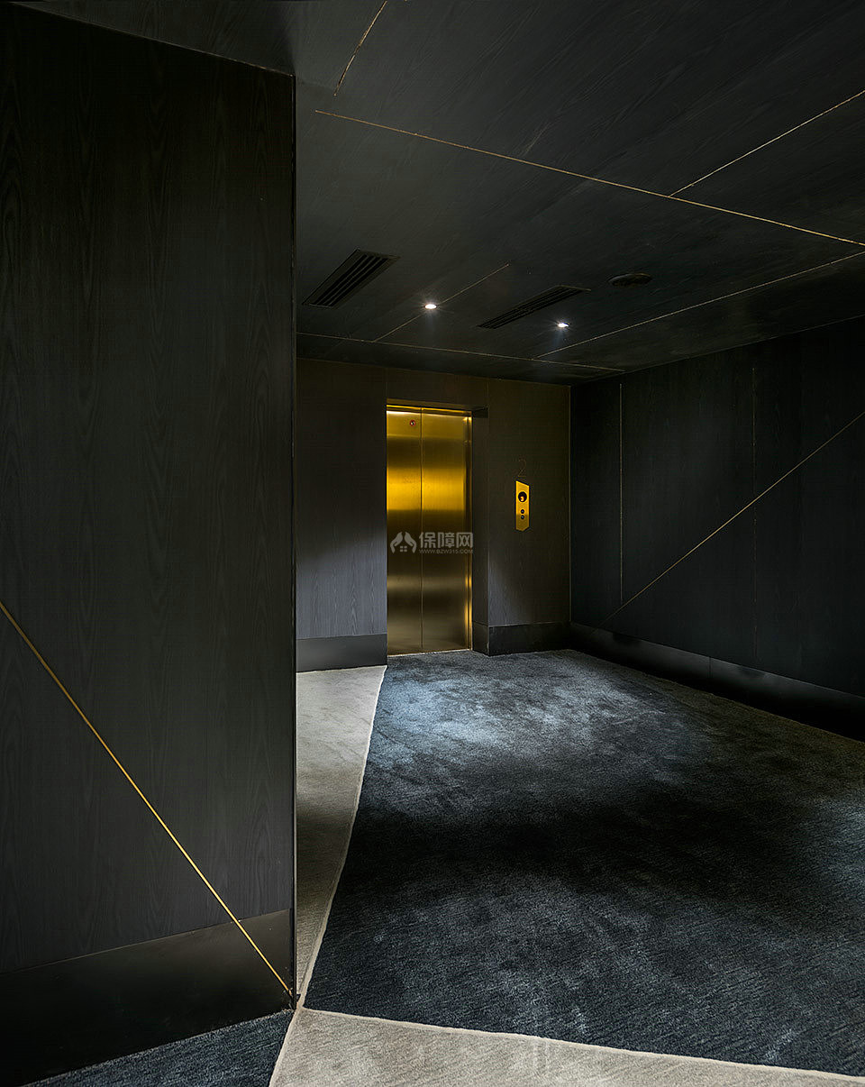 “薇”酒店之电梯厅装修设计效果图