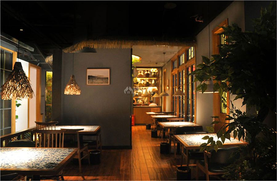 绿茶餐厅之座位设计布置效果图