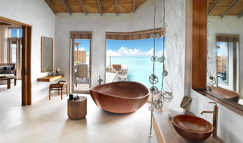 费尔蒙秘密水岛酒店之浴室装修布置效果图