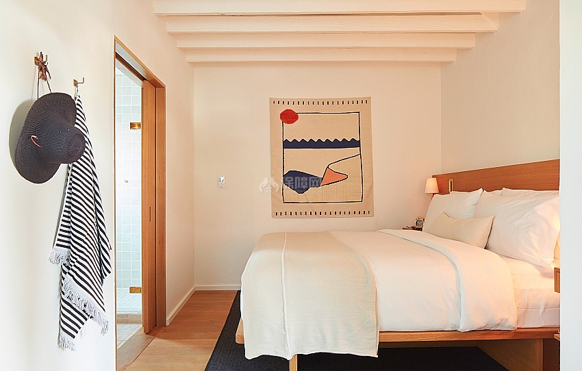 Hotel Joaquin 海滨酒店之套间床布置效果图