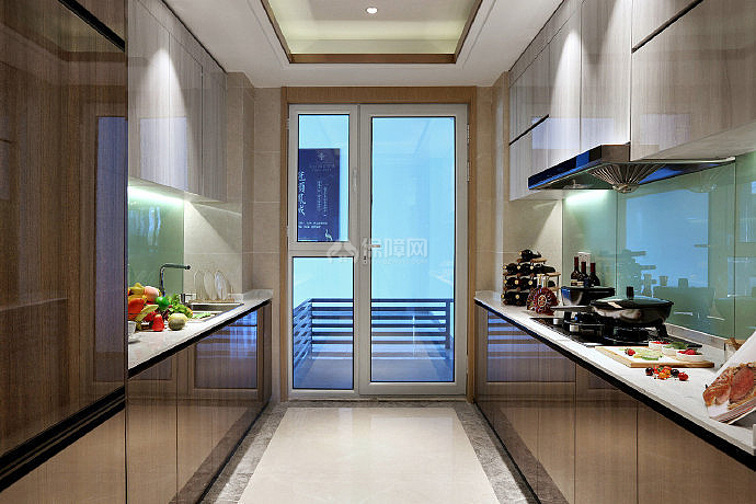 150㎡新中式三居之厨房装修设计效果图