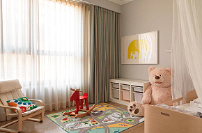 109平混搭式三居儿童房地毯装饰效果图