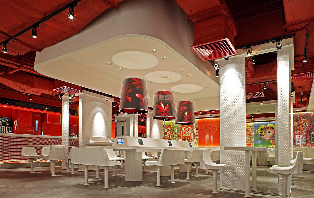 快餐餐厅之大厅灯饰装饰效果图
