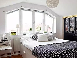 清新雅致北欧复式公寓之卧室装饰效果图