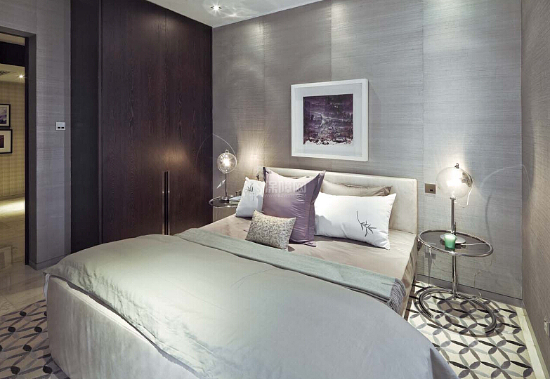 168平方现代简约三居之卧室软装装饰效果图