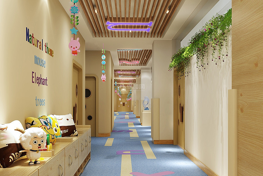 宋庆龄国际幼儿园之走廊过道装饰效果图
