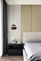 150平米现代简约三居之卧室灯具装饰效果图