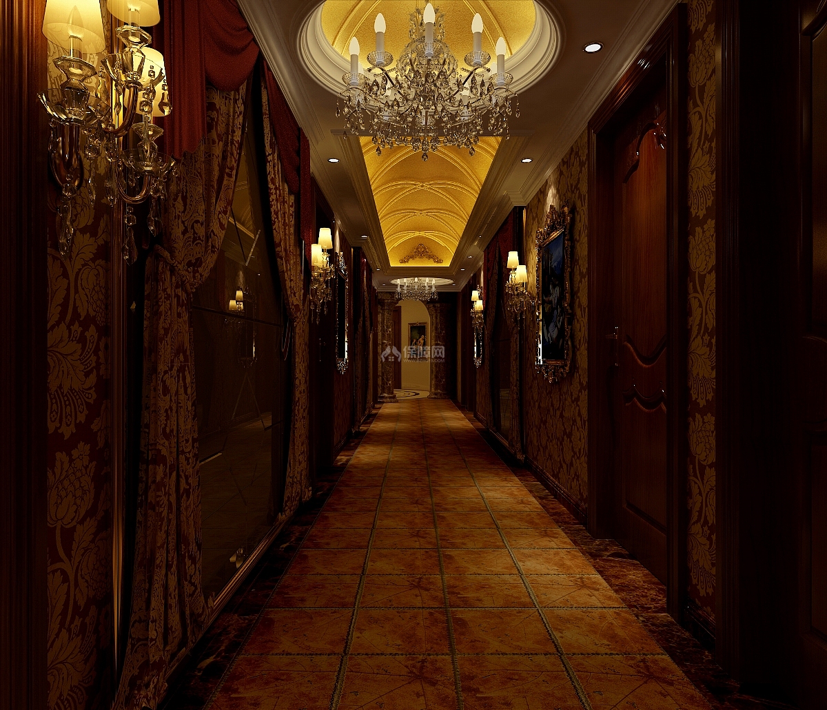 银川足浴会所之房间走廊装饰效果图