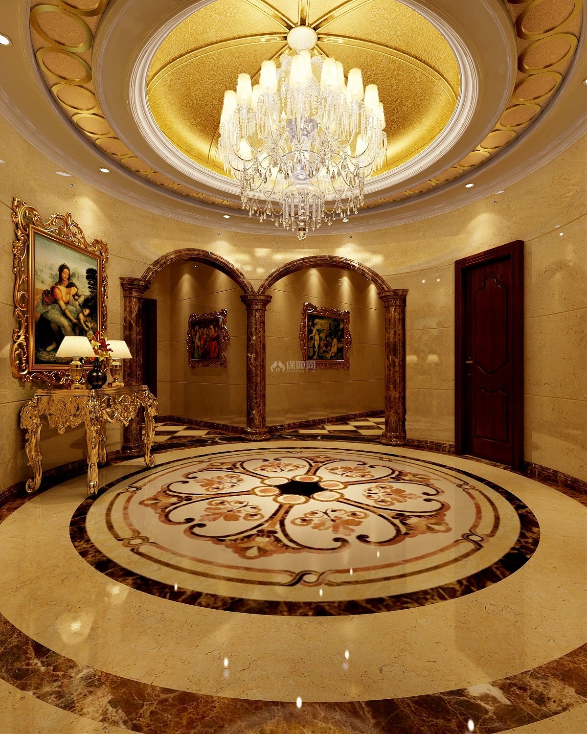 银川足浴会所之大厅吊灯设计效果图